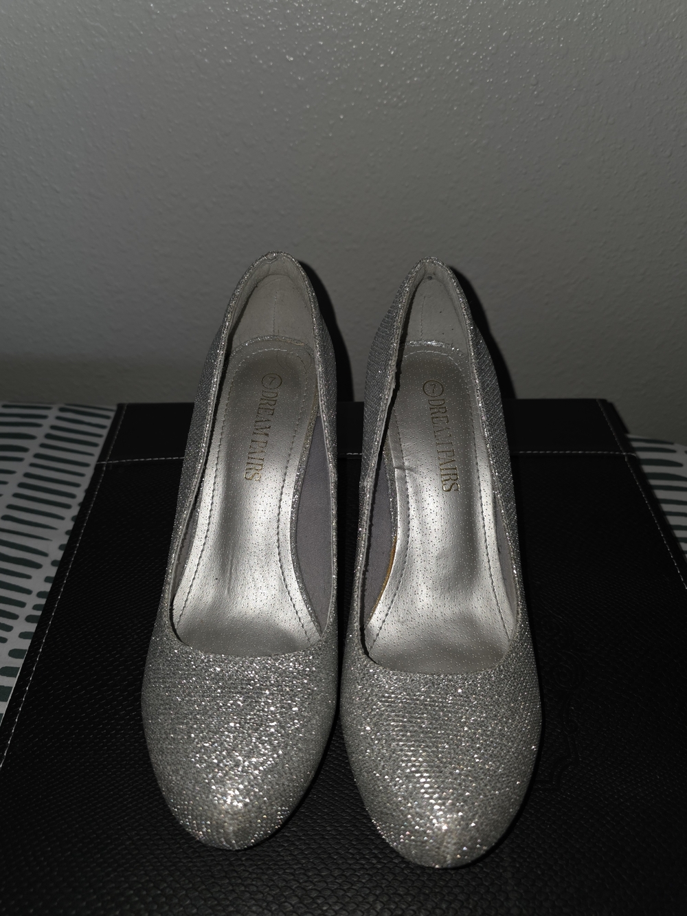 Glitter Silver Pumps by - Women's Dress Heels